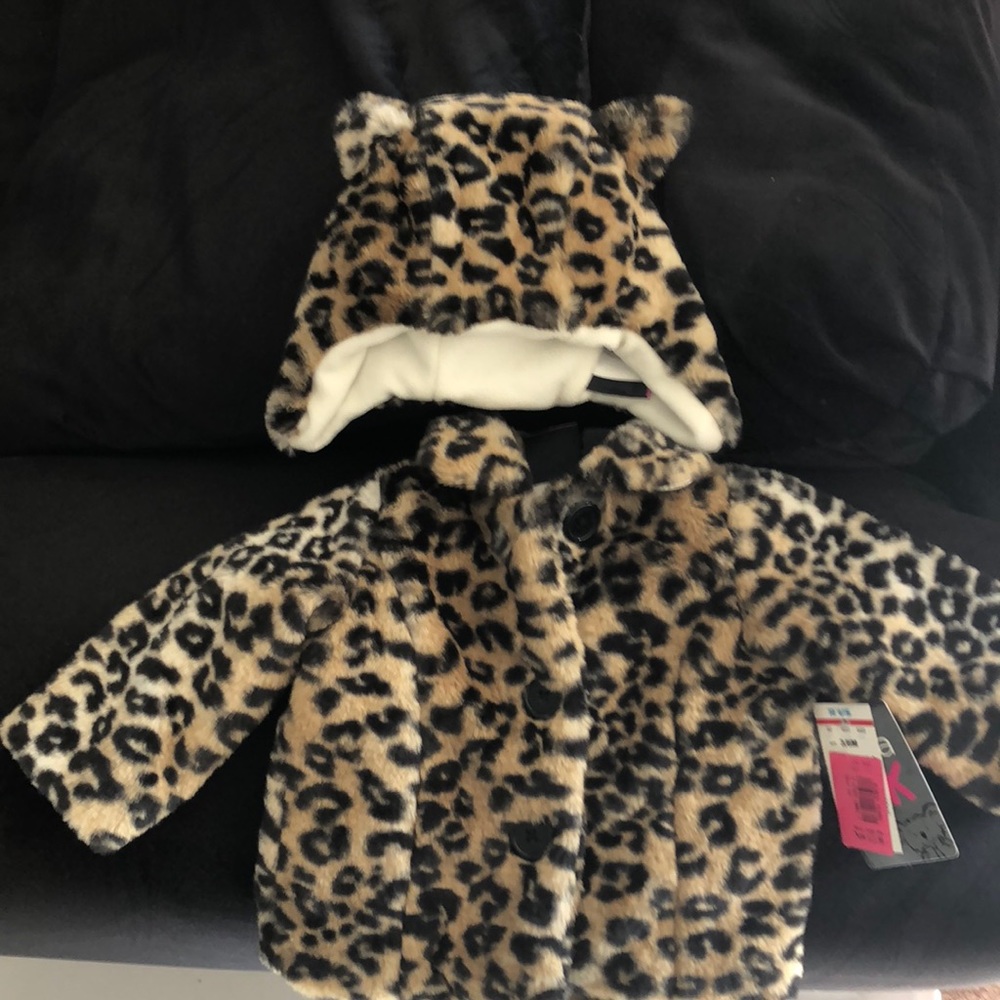 Baby girls coat and hat